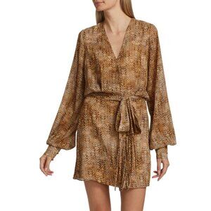 Alexis Dula leopard-print chiffon mini dress